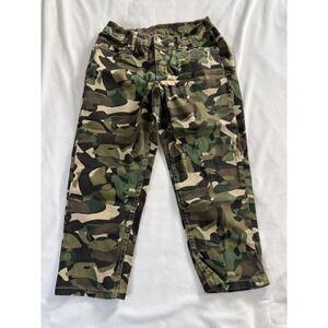 Venus Camo Print Straight Leg Ankle Pants Green Brown Size 2